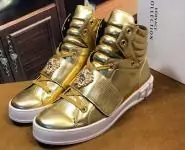 sneakers versace jeans hommes cuir mode or